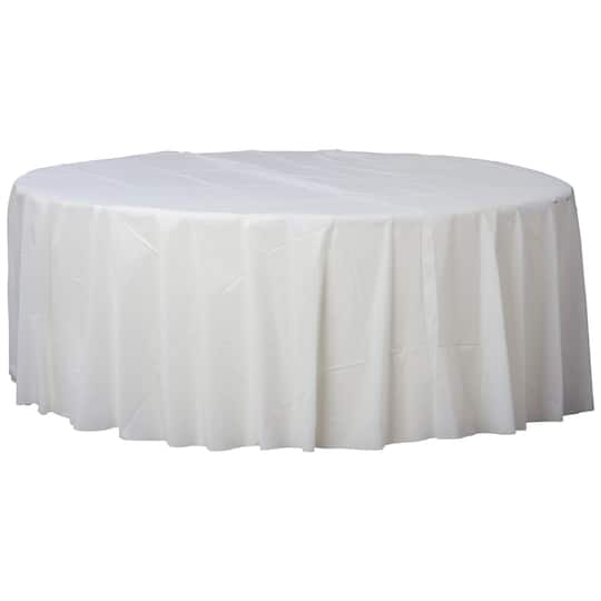 84&#x22; Round Plastic Table Cover, 6ct.